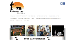 Desktop Screenshot of petsearcherscanada.com